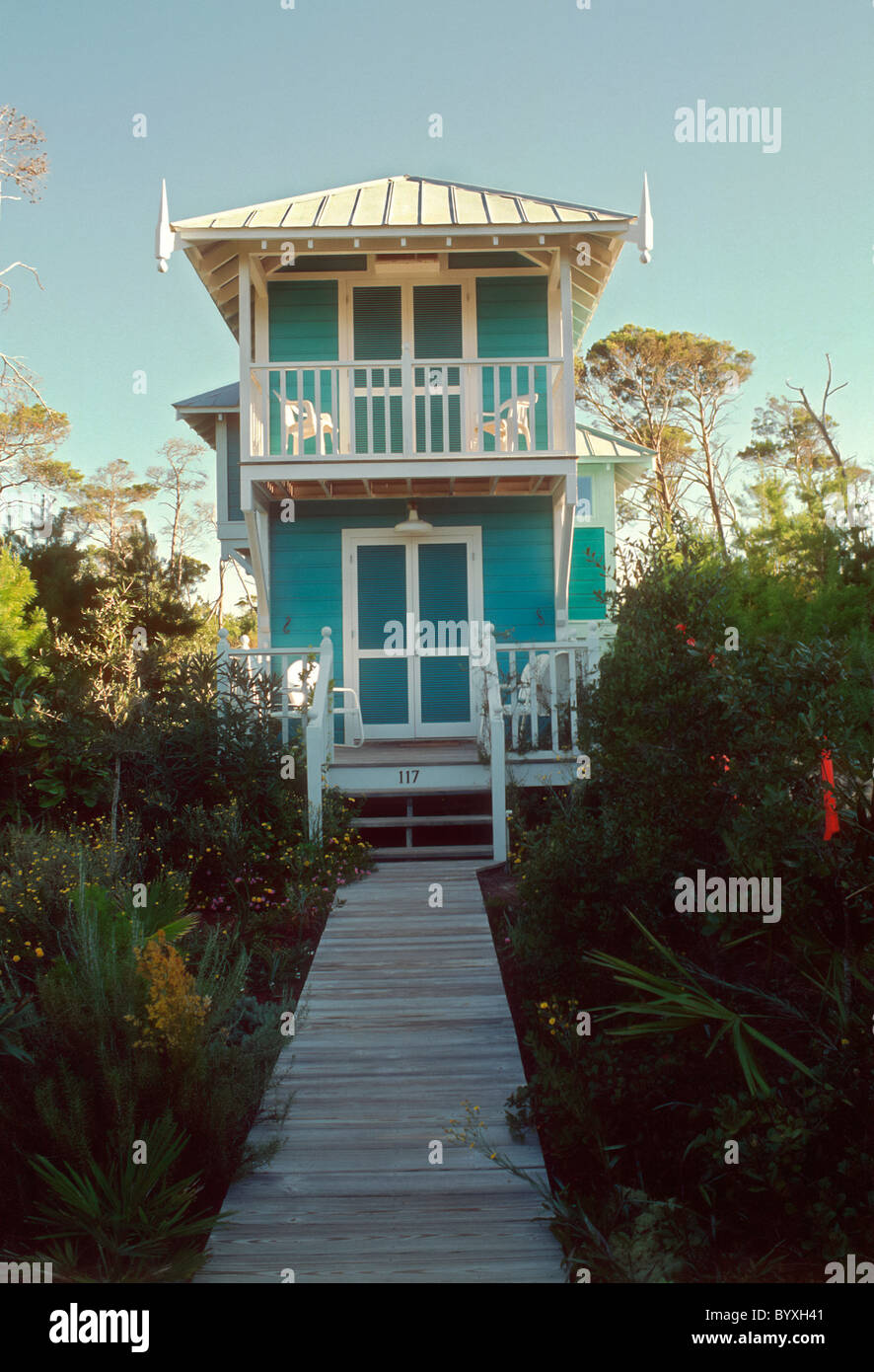 Beach Cottage At Town Of Seaside Florida Stock Photo 34390273 Alamy
