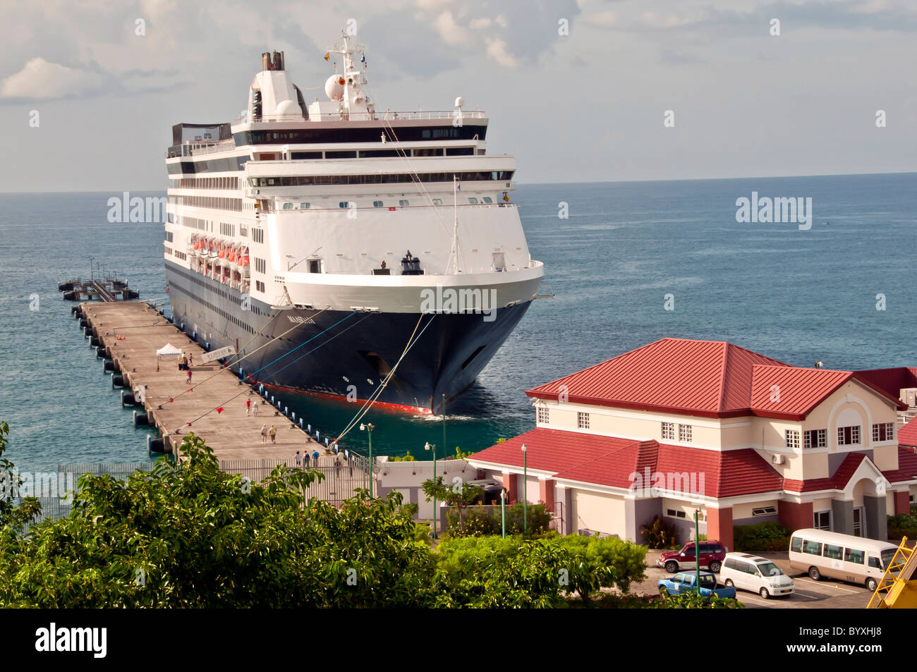 Cruise ship docked at Grenada cruise port terminal, St Grenada