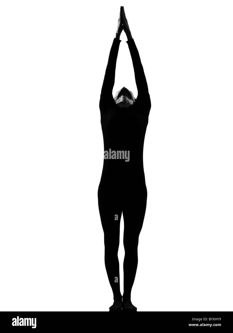 Surya namaskar yoga Black and White Stock Photos & Images - Alamy