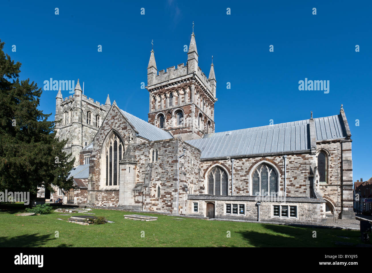 Wimborne Minster Church Stock Photo