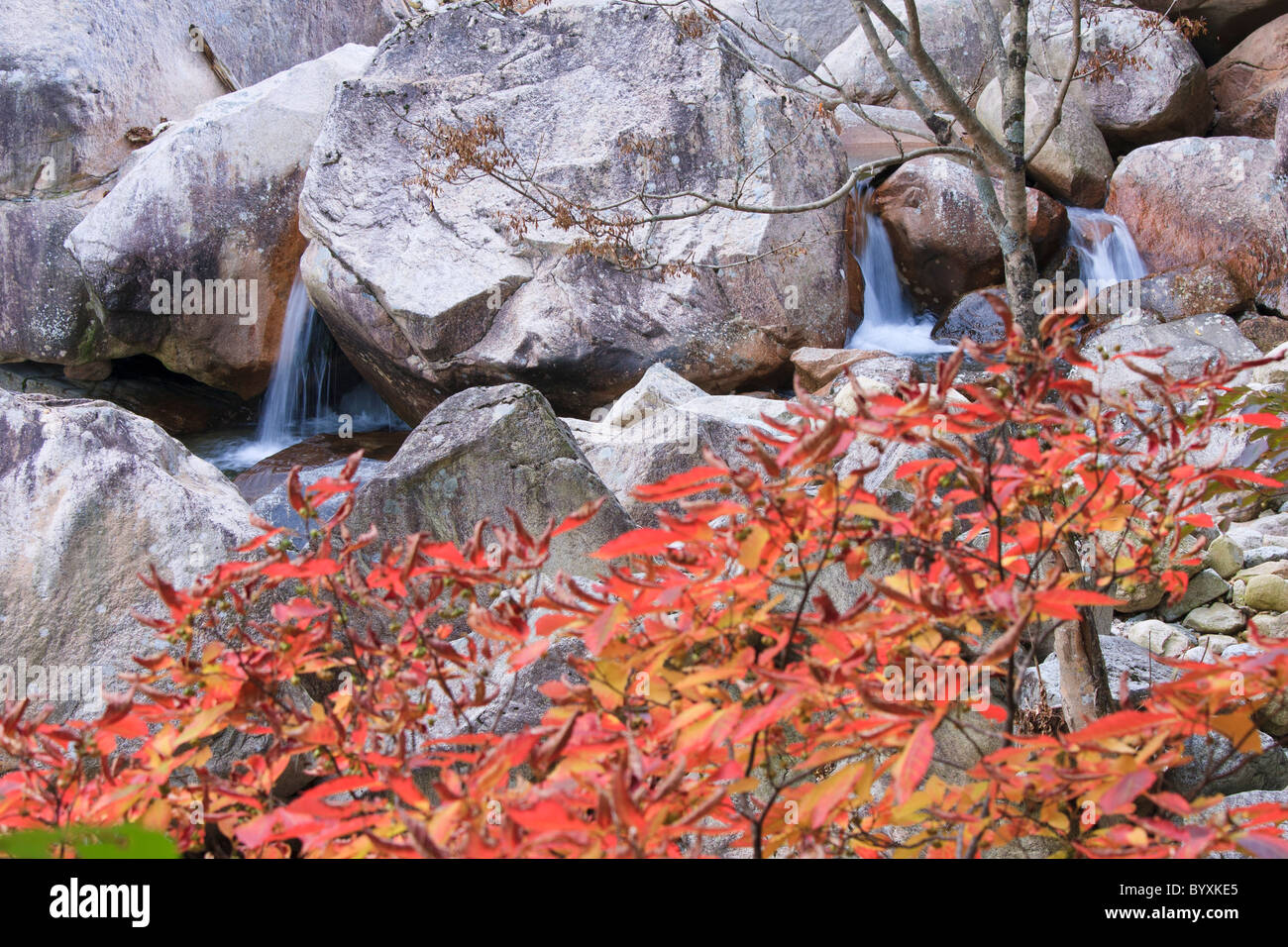 Cheonbul-dong Valley waterfalls, Seoraksan National Park, South Korea Stock Photo