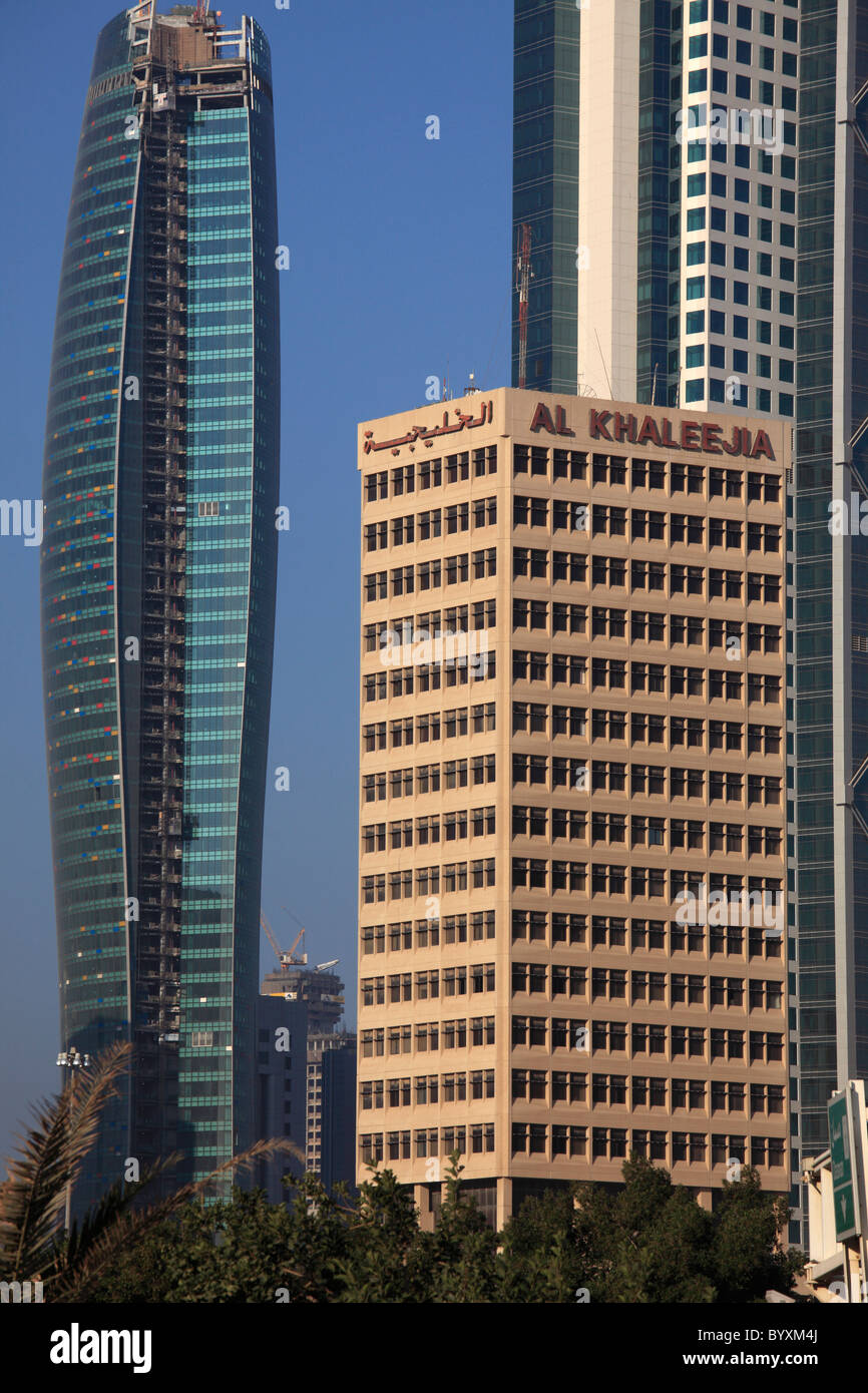 Kuwait, Kuwait City, United Tower, Al Khaleejia Building, Stock Photo