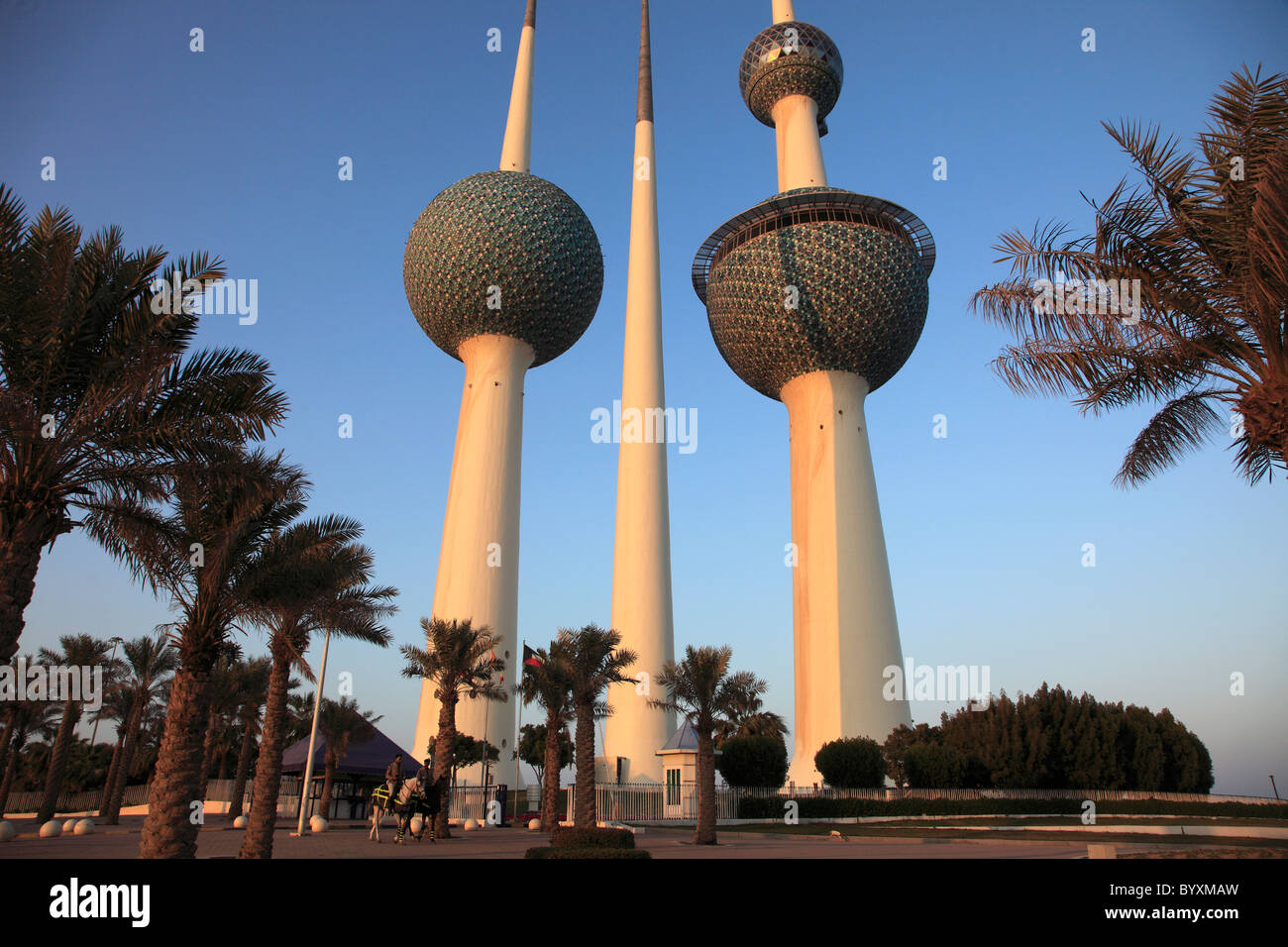 Kuwait, Kuwait City, Kuwait Towers, Stock Photo