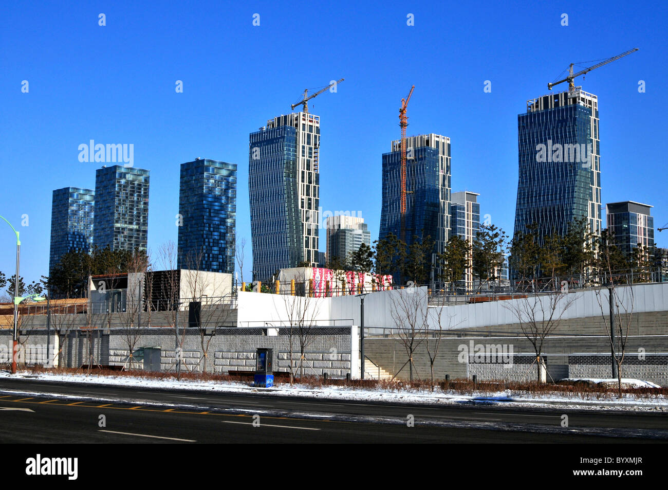 High rise developments under construction at Seoul South Korea. Stock Photo