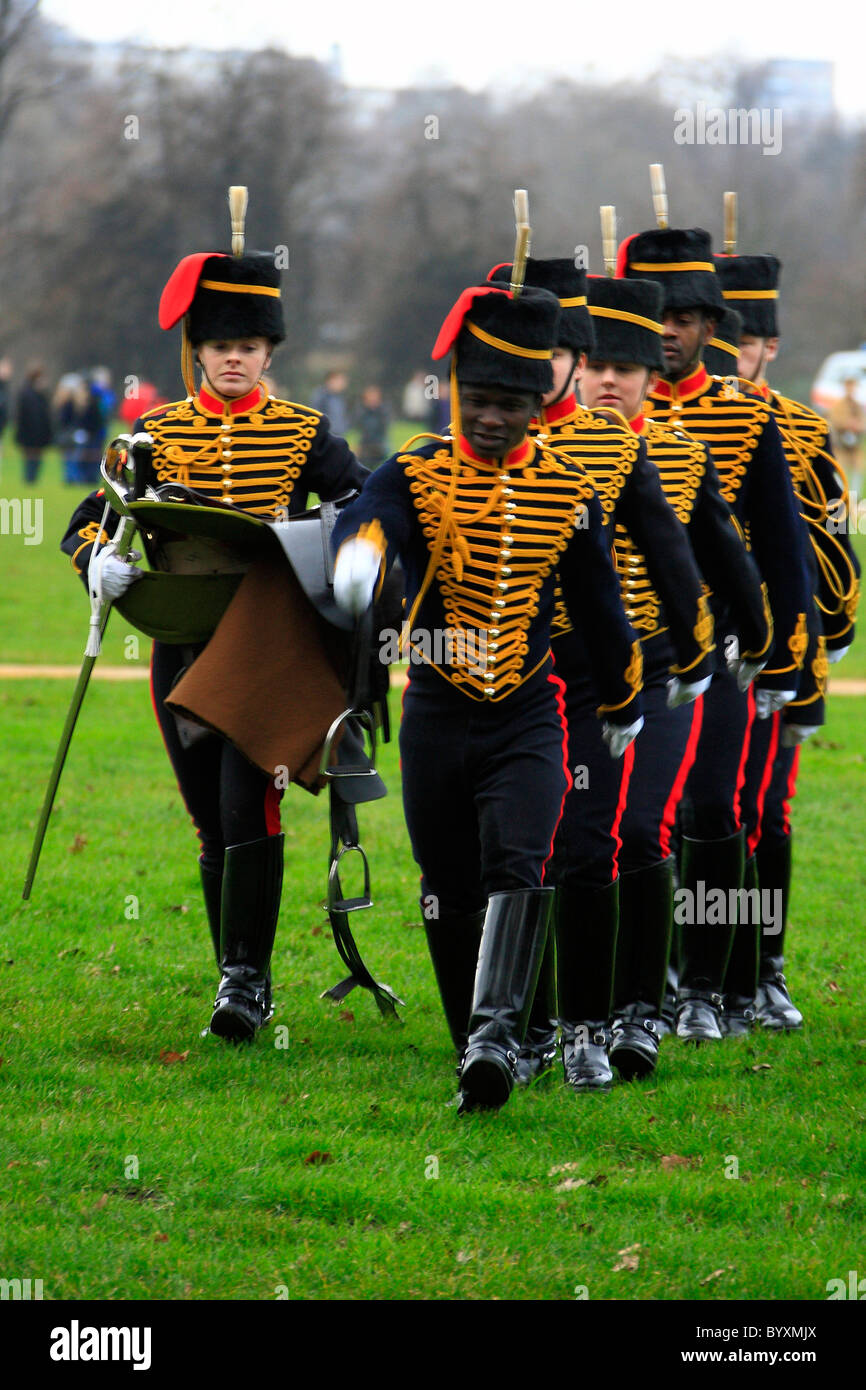 Troops marching at ceremonial event Stock Photo