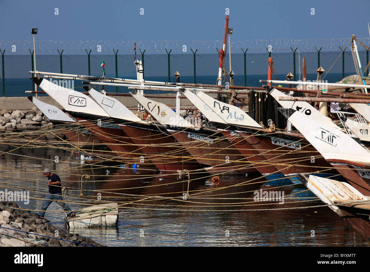 Kuwait, Kuwait City, fishing boats Stock Photo Alamy