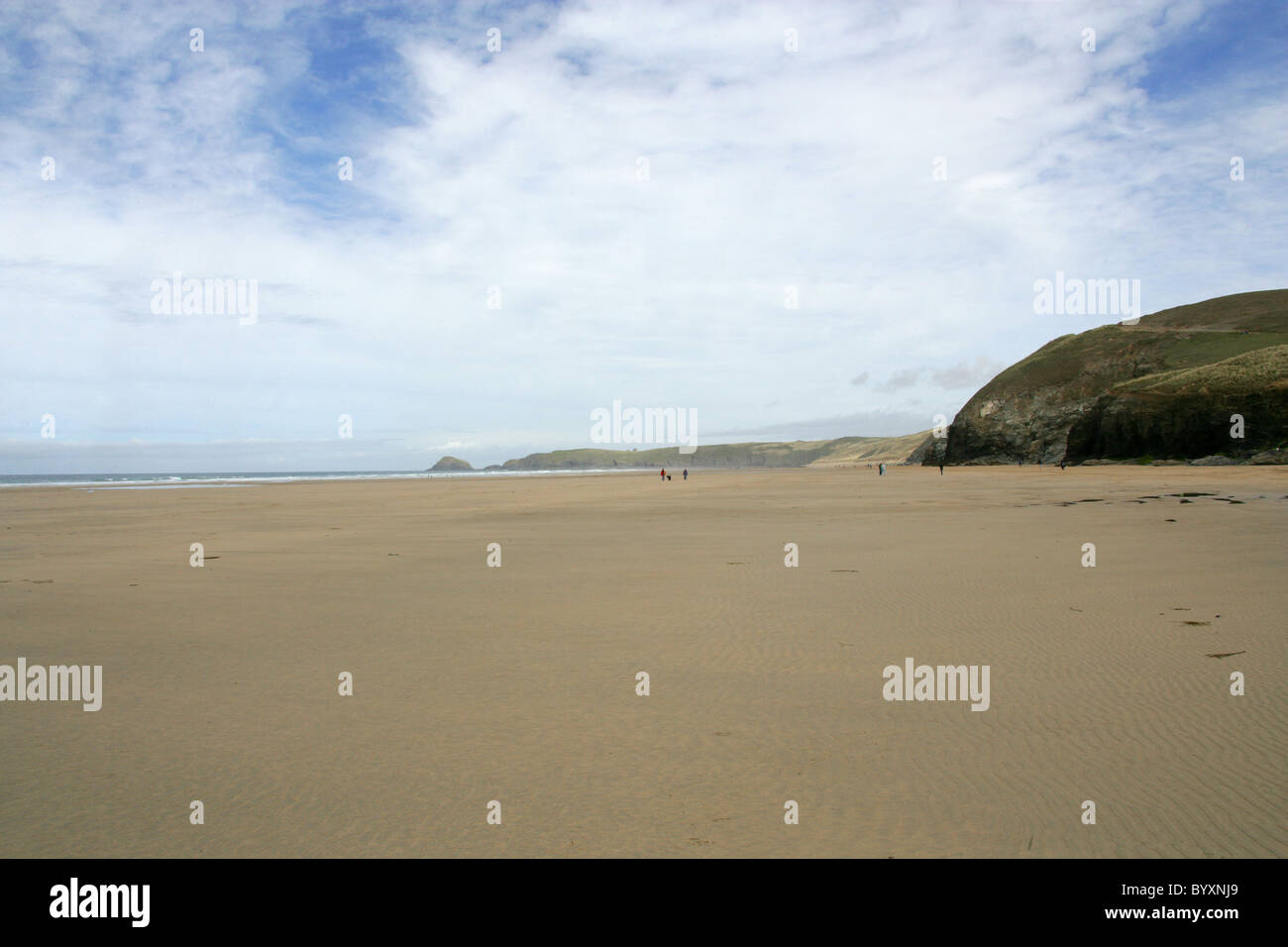 The Beach at Perranporth, North Cornwall Coast, Britain, UK. Stock Photo
