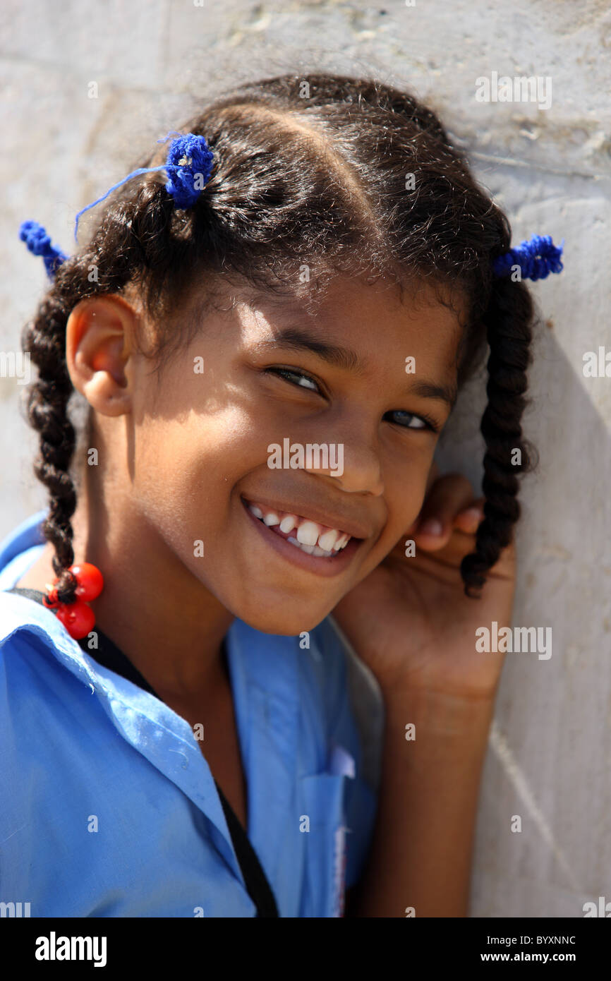 Dominican Republic, Santo Domingo, children in school uniform, Caribbean Stock Photo Alamy