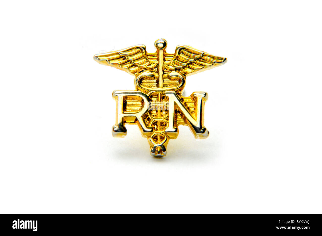 registered nurse lapel pin Stock Photo