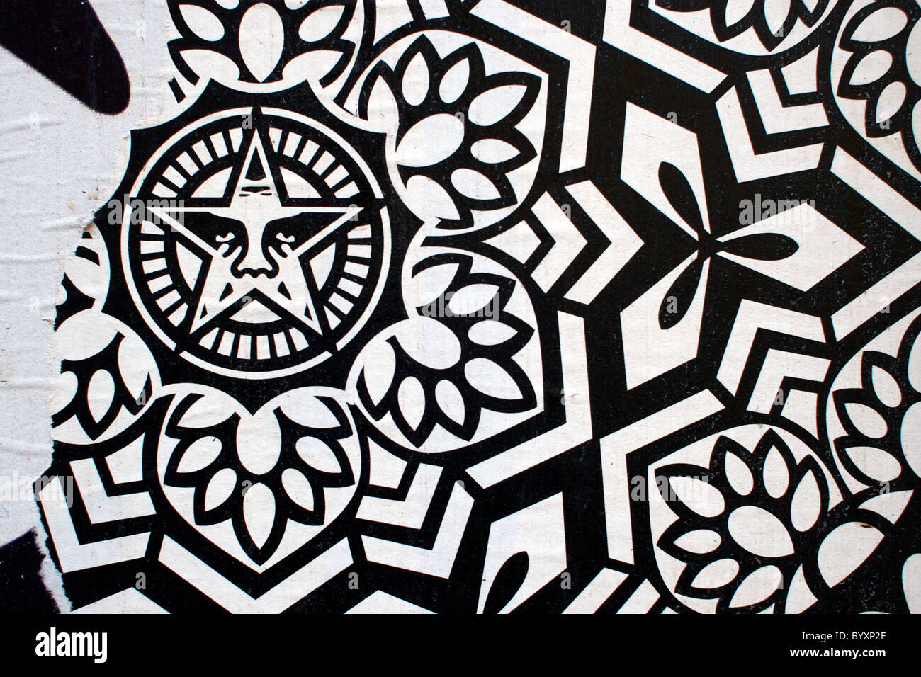 Monochrome Poster Stock Photo