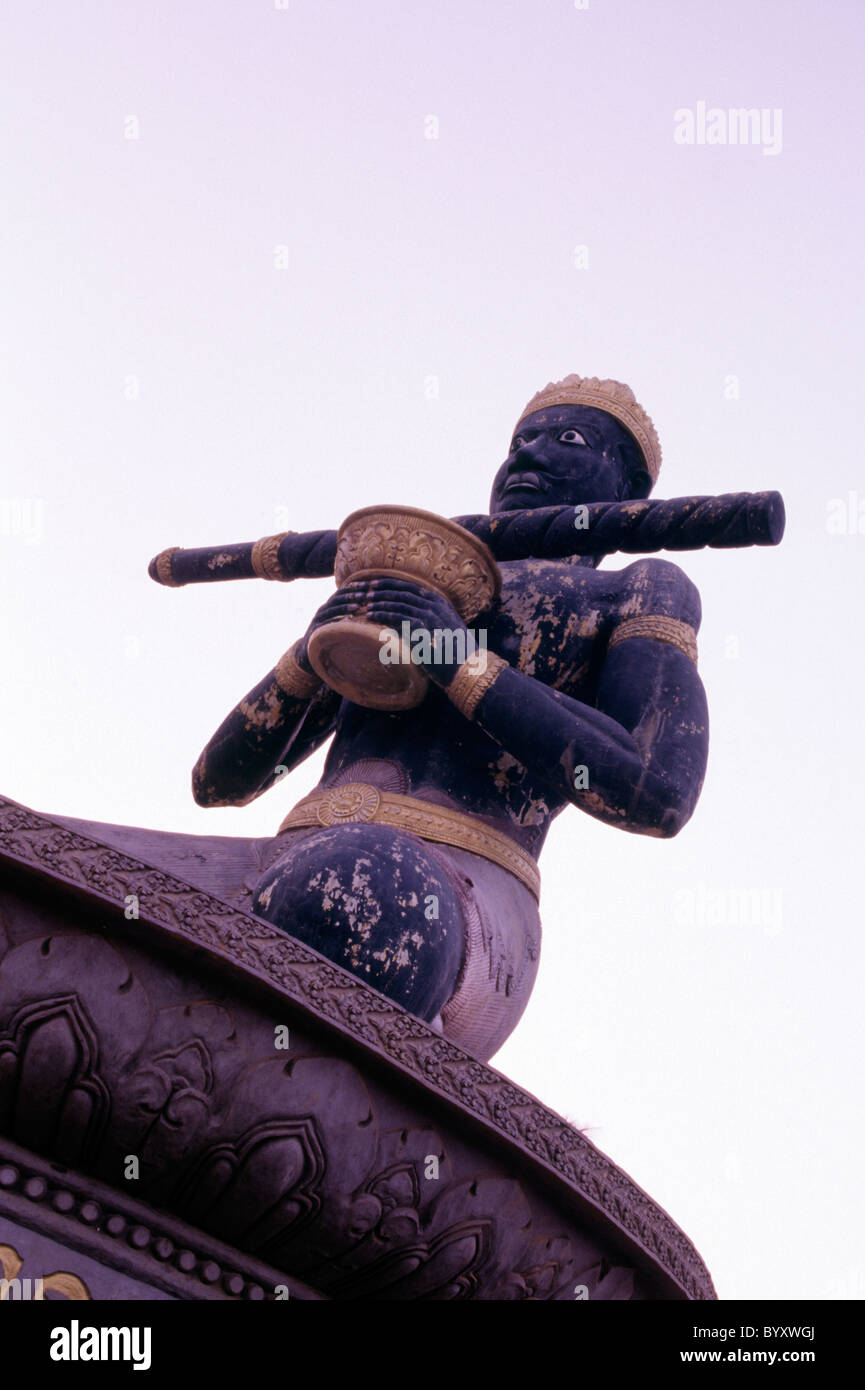 Statue of Dambang Krognuing in the colonial town of Battambang- Battambang, Cambodia. Stock Photo