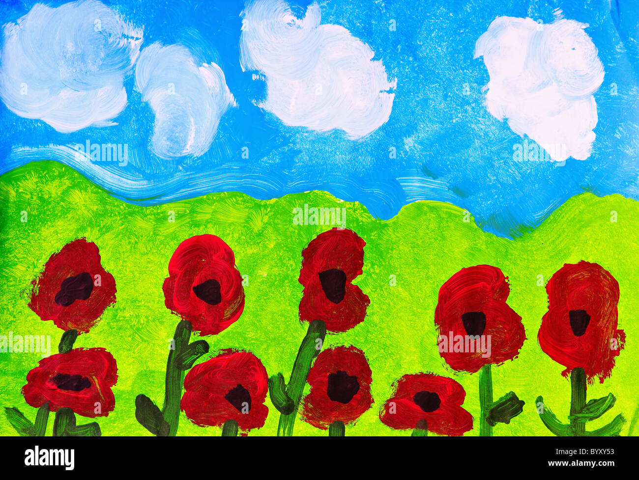 Child's painting Stock Photo Alamy