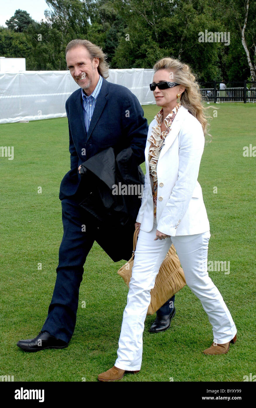 Mike Rutherford and guest Cartier International Polo Guards Polo Club Windsor Great park Windsor England 29.07.07 Stock Photo Alamy