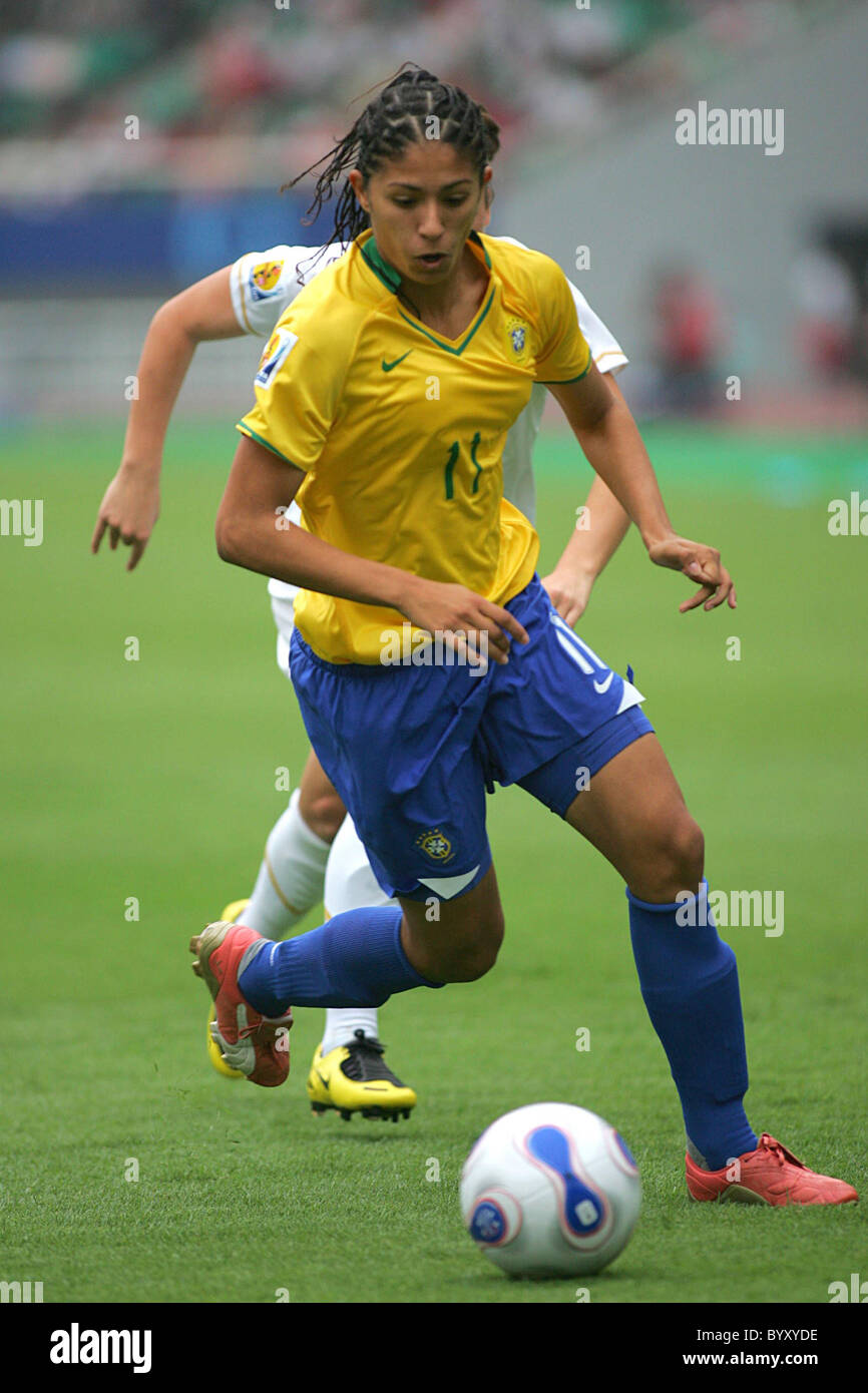 Cristiane Rozeira De Souza Silva (11)  Brazil beat New Zealand 5-0 in their first match in Group D of the Women's World Cup Stock Photo