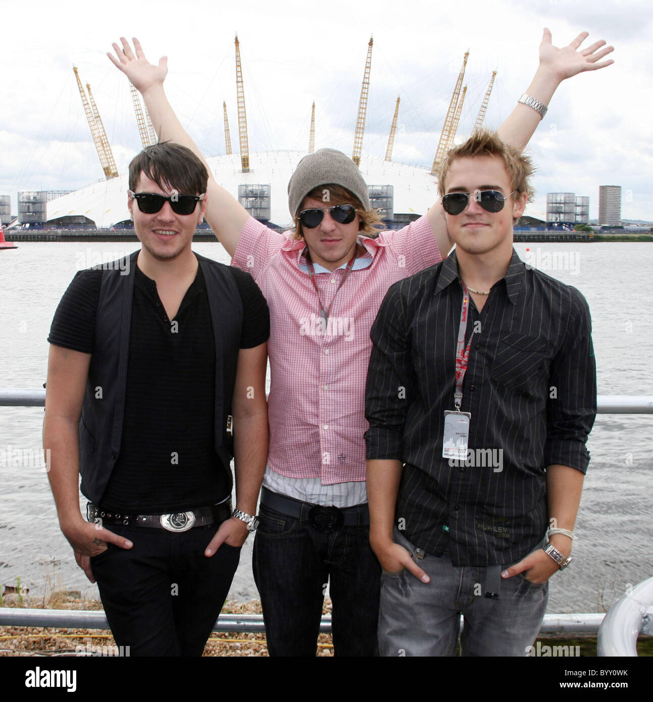 Matt Willis with Danny Jones and Tom Fletcher from McFly the ...