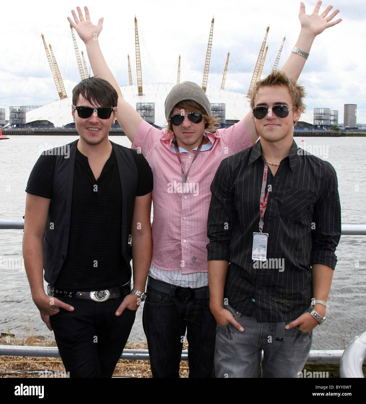 Red Mcfly Races Matt Willis with Danny Jones and Tom Fletcher from McFly the annual Red ...