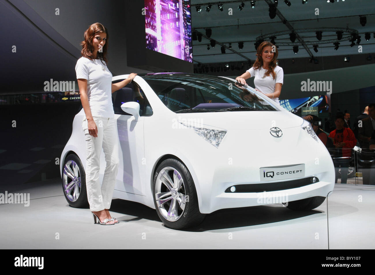 The Toyota iQ concept, unveiled at the Frankfurt Motor Show, marks a step change in small car design, challenging conventional Stock Photo