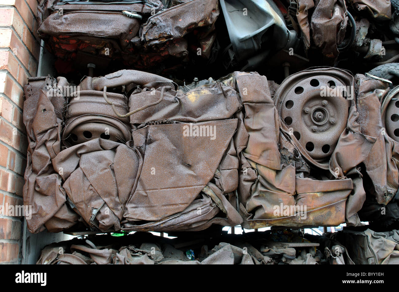 Scrap cars crushed cubes hires stock photography and images Alamy