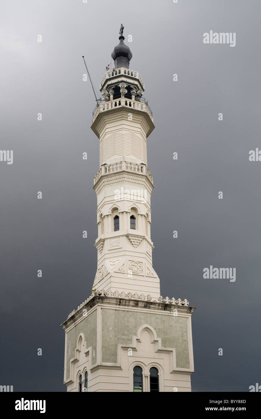 Indonesia Sumatra Medan Grand Mosque Minaret Stock Photo