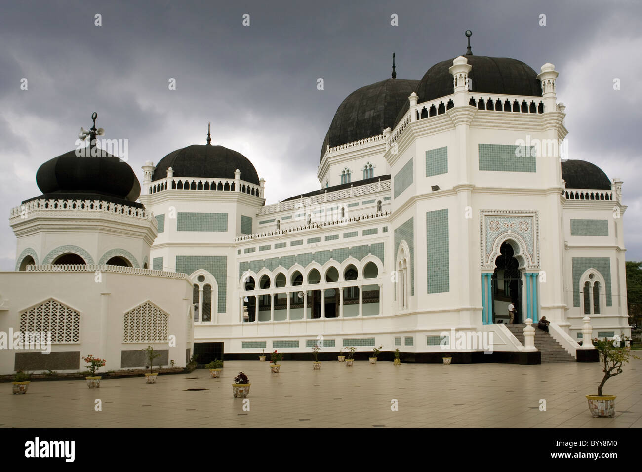 Indonesia Sumatra Medan Grand Mosque Stock Photo