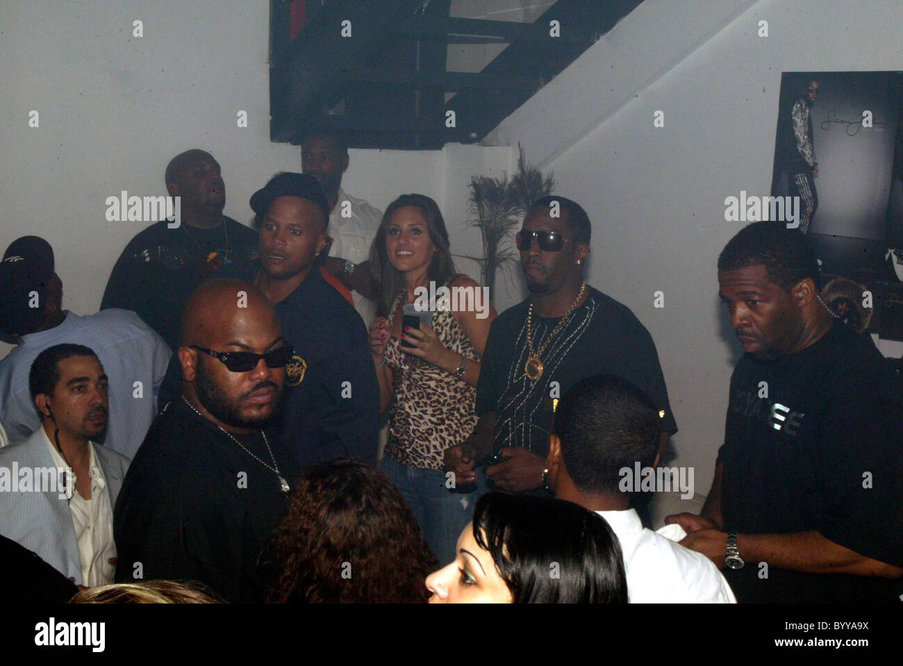 Sean Combs aka P Diddy and his entourage promoting his Sean John