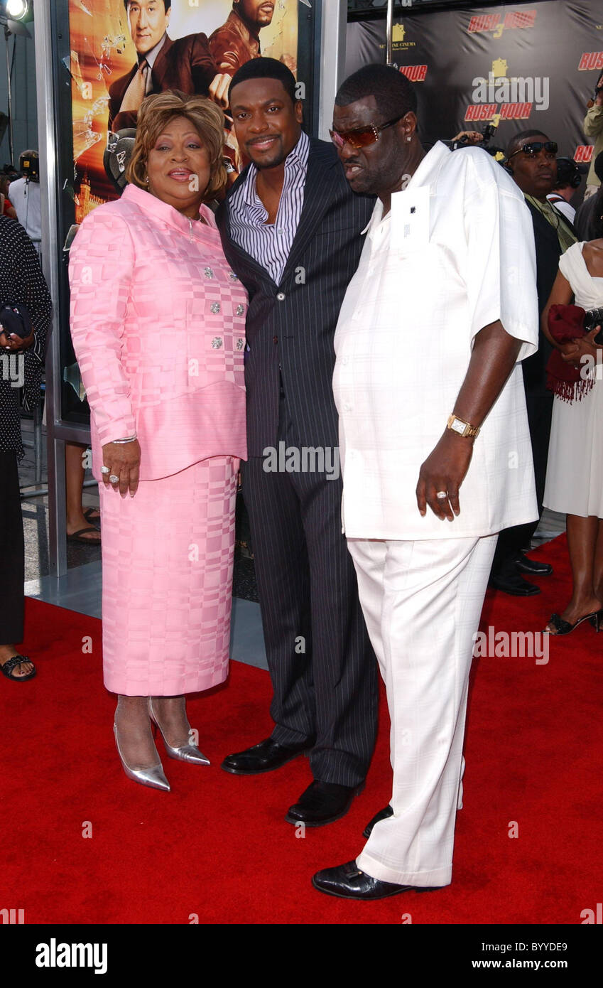 Chris Tucker with his mother Mary Tucker and guest "Rush Hour 3" Los