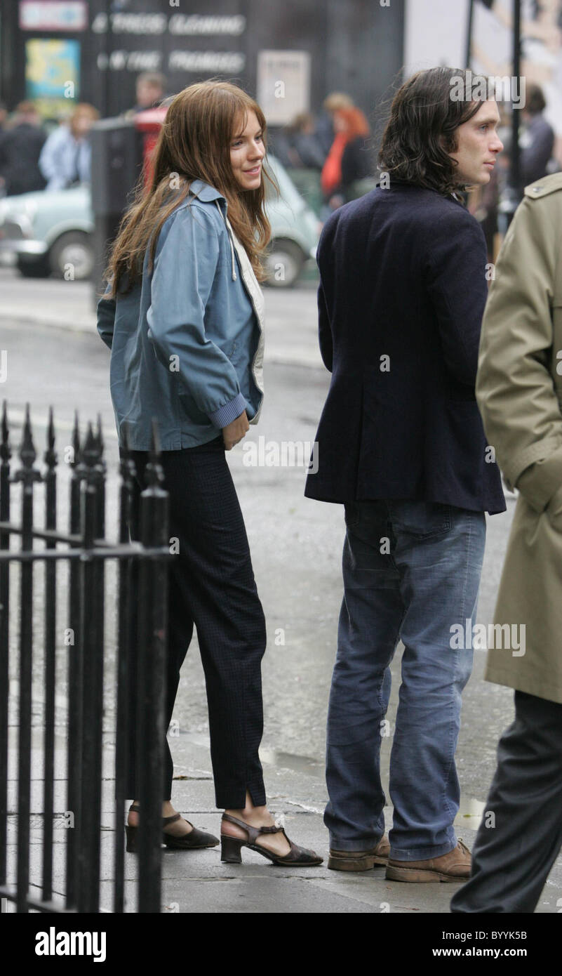 Sienna Miller and Cillian Murphy on location filming the 60's Sienna Miller and Cillian Murphy on location filming the 60's