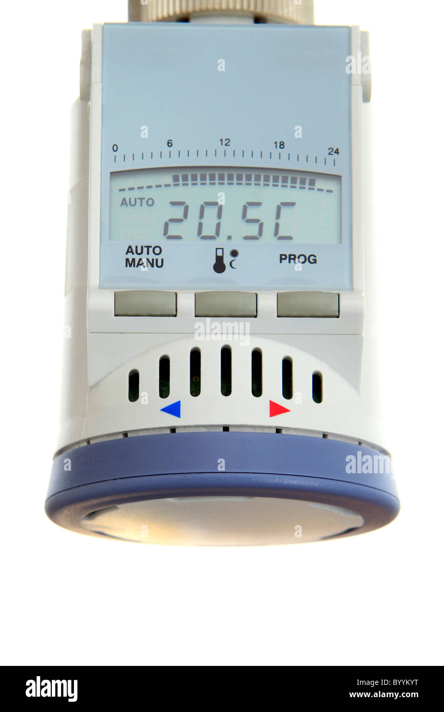 Radiator thermostat Stock Photo