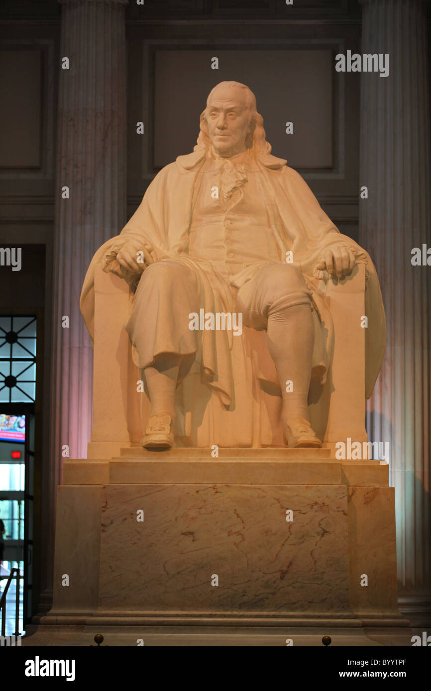 Ben franklin statue in philadelphia hires stock photography and images