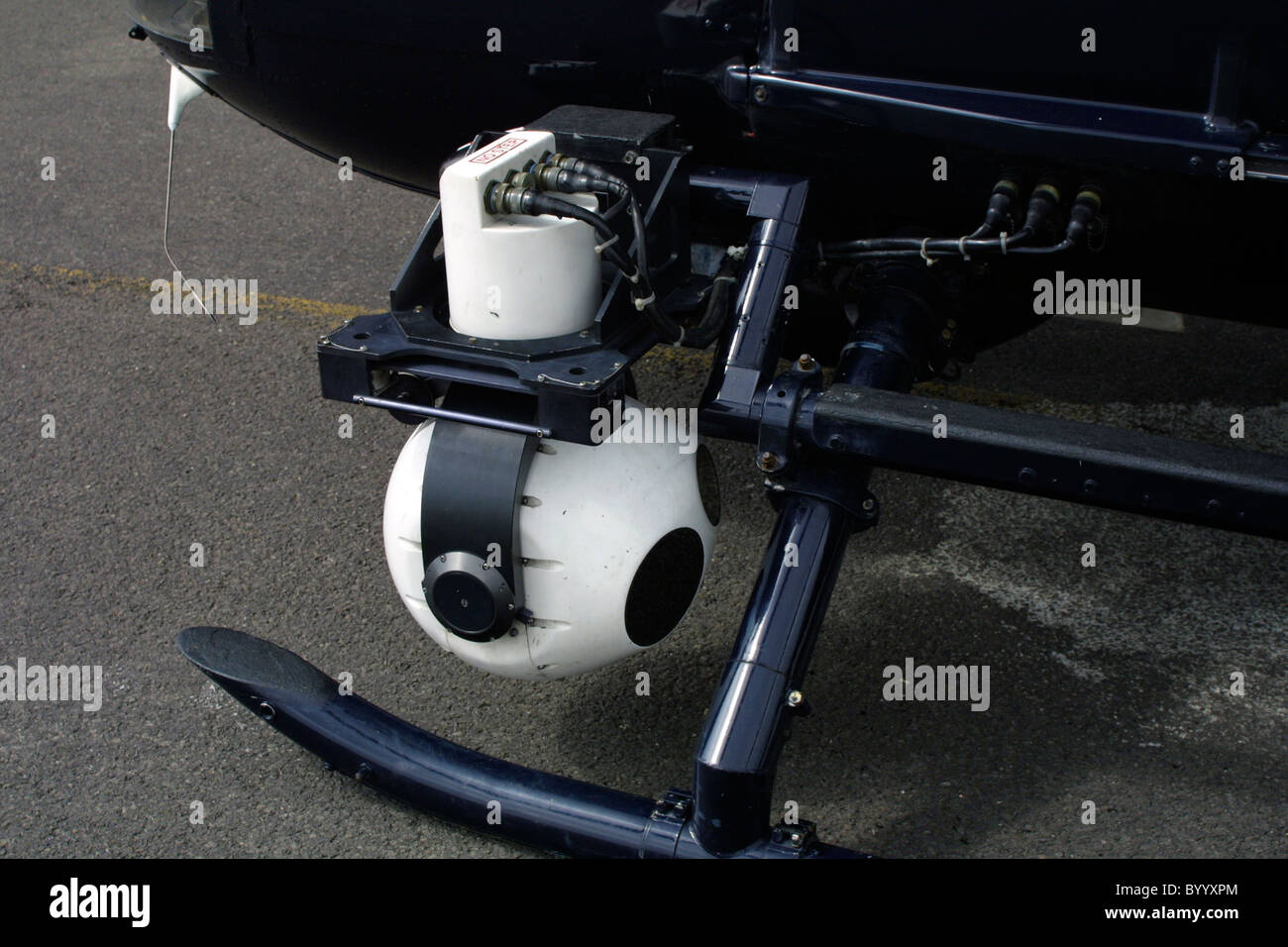 Police helicopter thermal image camera Stock Photo Alamy