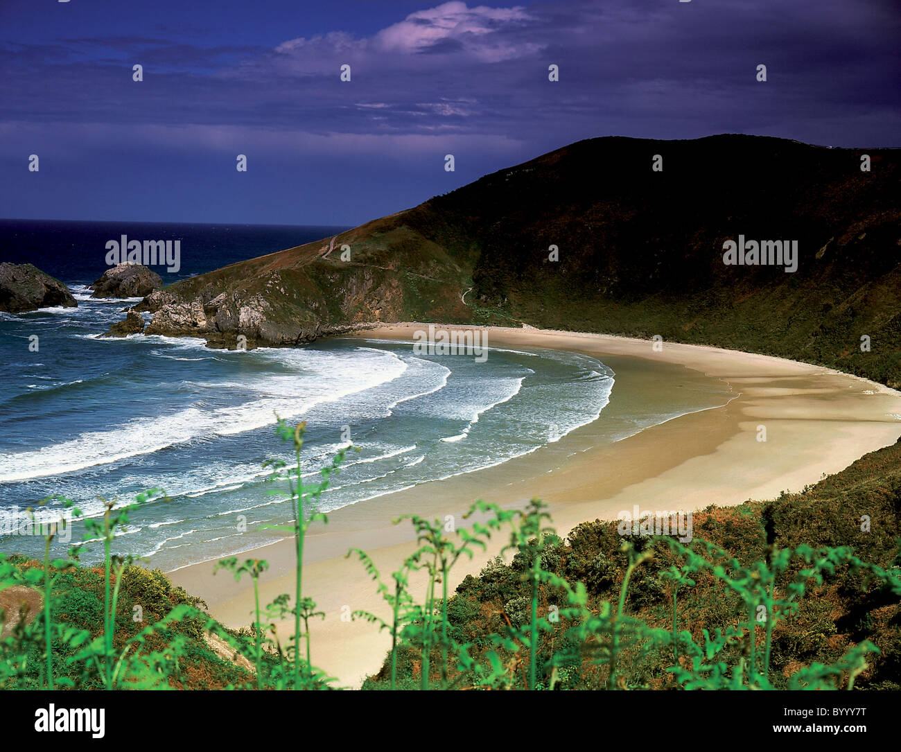 Torimbia Beach, Llanes, Asturias Stock Photo