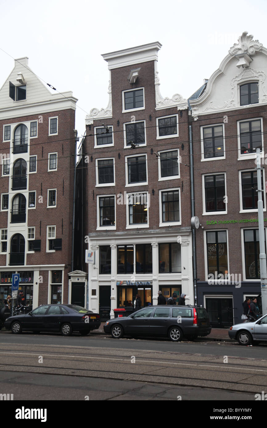 Dutch houses 18 Century Amsterdam Stock Photo