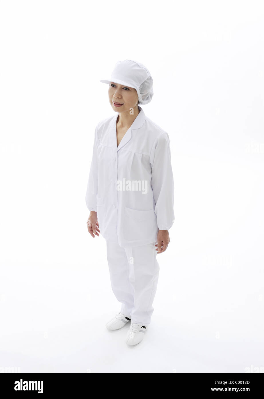 Factory worker wearing work clothing Stock Photo Alamy