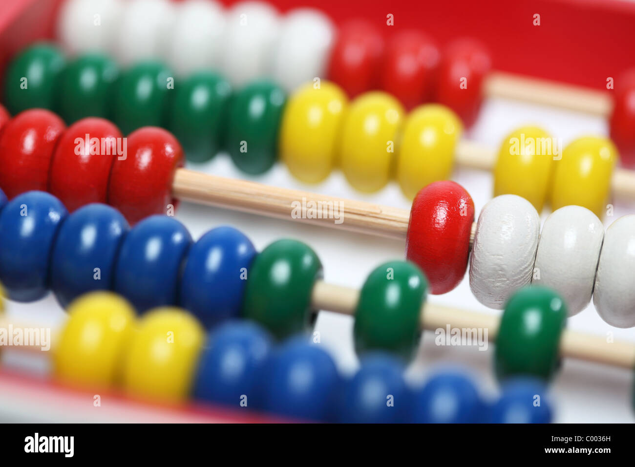 wooden abacus mathematic Stock Photo