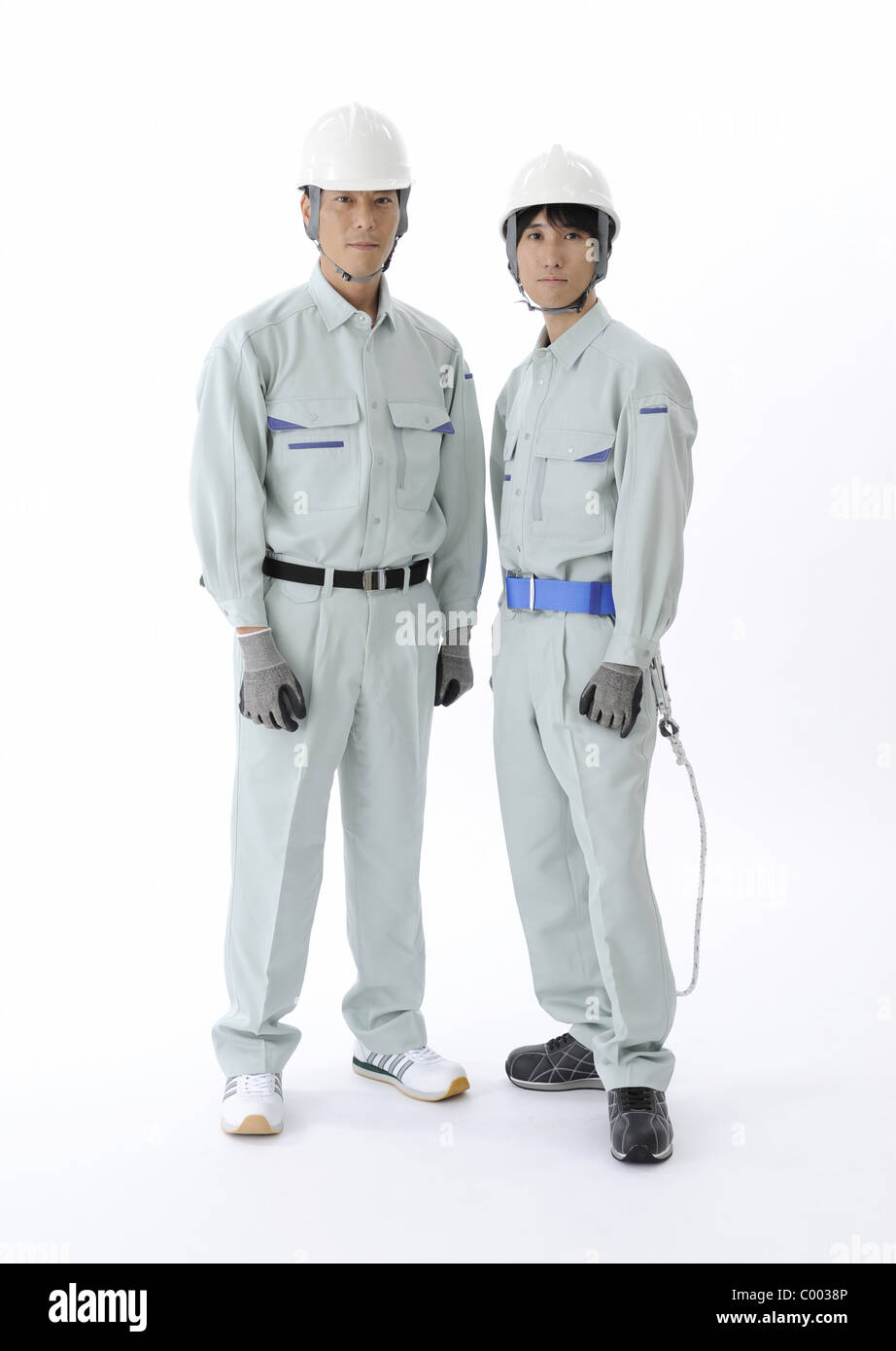 Two Construction Workers Stock Photo Alamy