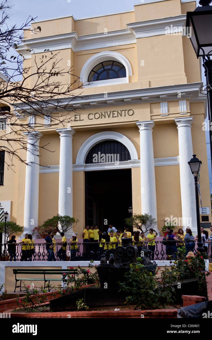 El Convento Hotel and former convent in Plazuela de las Monjas in Old San Juan, Puerto Rico Stock Photo