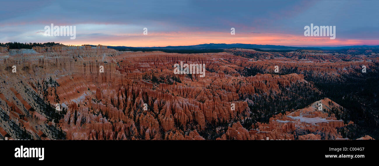 Panorama image from Sunset Point, Bryce National Park, Utah. Stock Photo