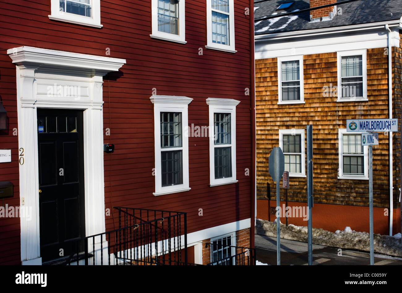 Colonial houses in East Greenwich Rhode Island USA Stock Photo Alamy