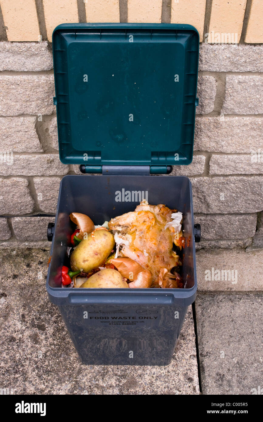 Food Recycling Bin Stock Photo Alamy