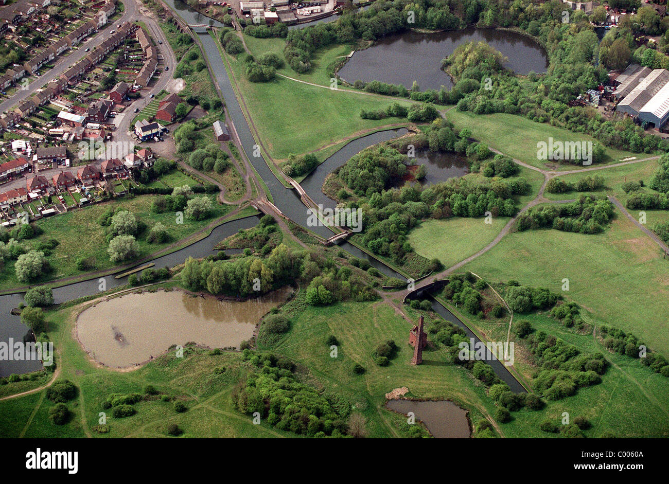 The Dudley No 2 Canal at the southern entrance to Netherton Tunnel at Windmill End Junction with