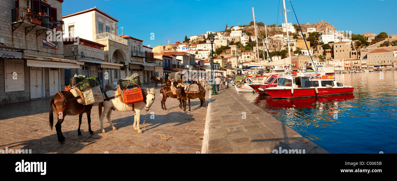 Hydra island and ship in Greece - a Royalty Free Stock Photo from Photocase
