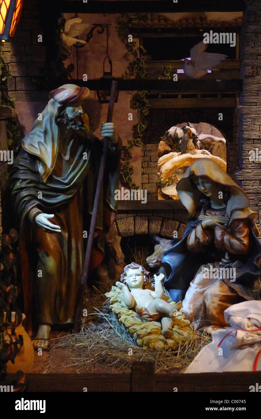 Christmas nativity scene donkey hi-res stock photography and images - Alamy