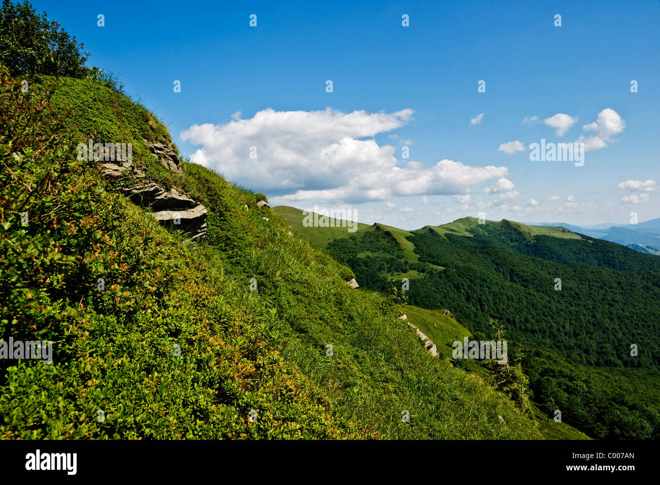 Top view of green mountains hi-res stock photography and images - Alamy