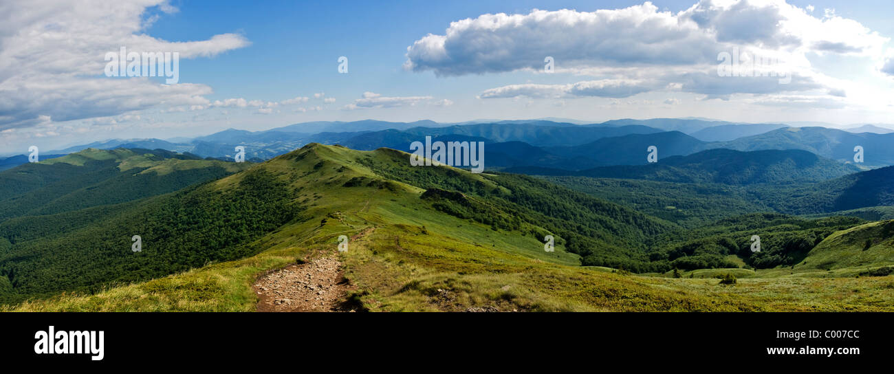 Top view mountains hills green hi-res stock photography and images - Alamy