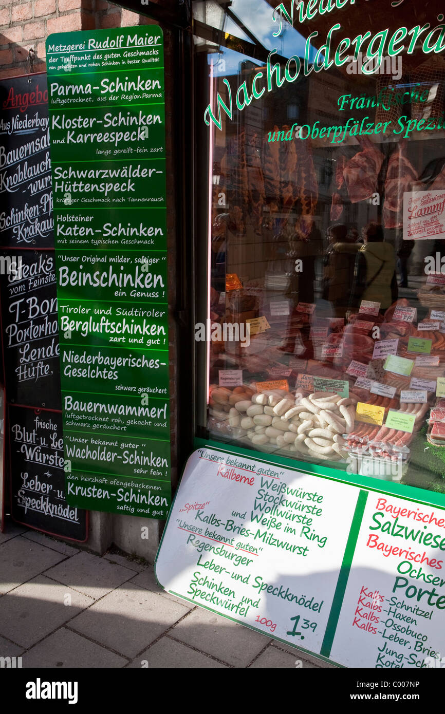 Bratwurst Sausage Shop, Viktualienmarkt, Alter Peter, Munich, Bavaria