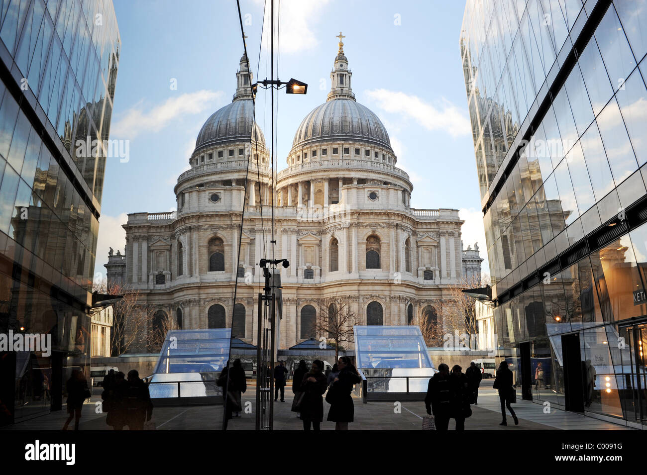 View of St Paul's Cathedral from One New Change Shopping Centre, London Stock Photo