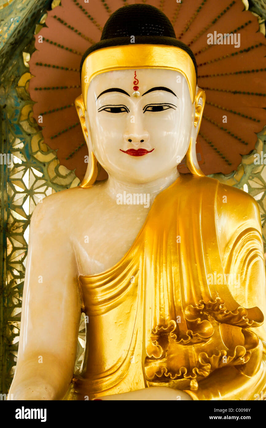 Buddha image at Kuthodaw Pagoda, Mandalay, Myanmar (Burma Stock Photo ...