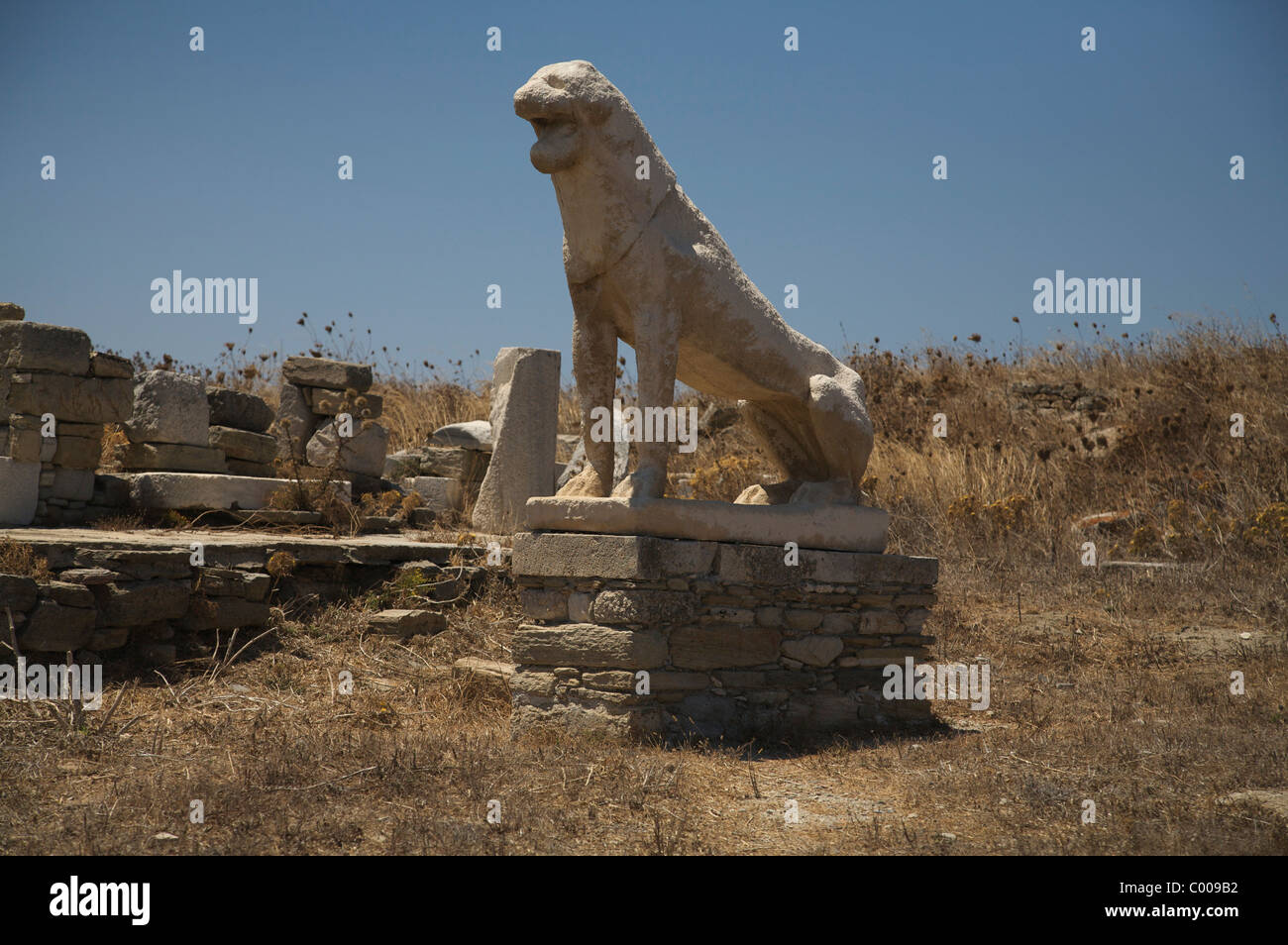 Delos,Mykonos,Greece,Terrace of the Naxian Lions,marble,statues,ruins ...