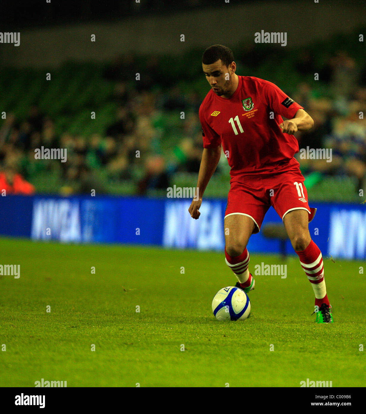 Hal Robson-Kanu of Wales. Carling Nations Cup 2011. Stock Photo