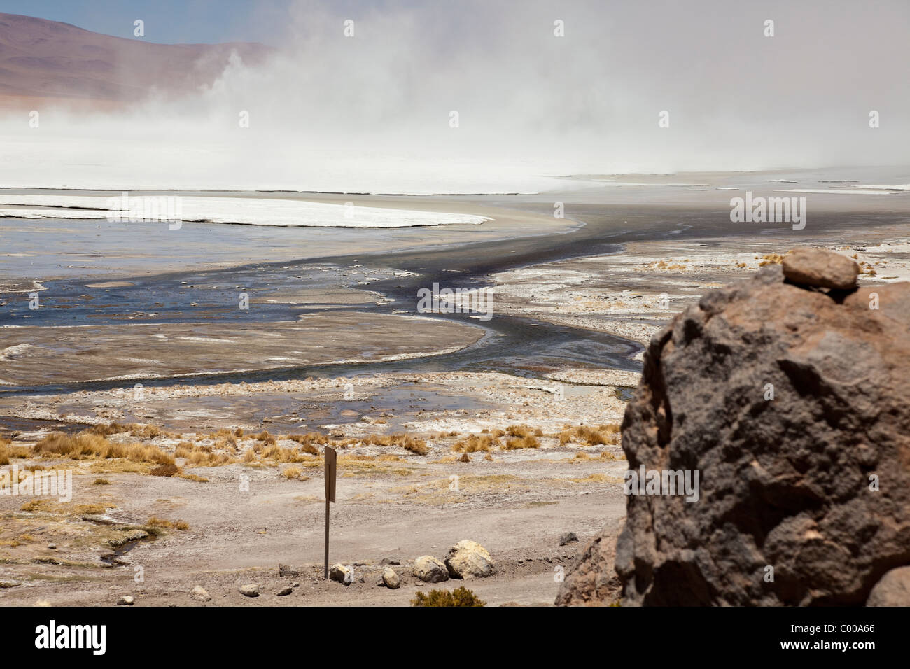 Polques Lagoon and hot springs, Bolivia, South America Stock Photo